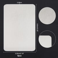 nbeads 8 db Fém Névjegykártya Rozsdamentes Acél 8,5x5,55 cm Lézervésés 5