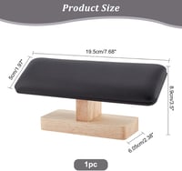 nbeads Fa Karkötő Állvány Fekete PU Bőr Ékszer Tartó T-Bar Óra Kiállító Szervező Torony Boltokhoz 19,5cm 3