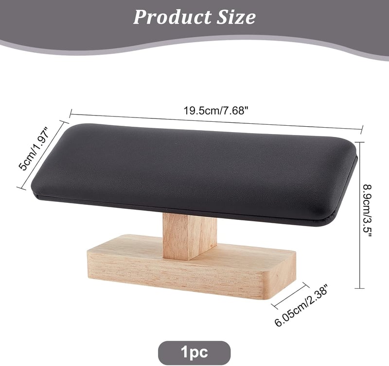 nbeads Fa Karkötő Állvány Fekete PU Bőr Ékszer Tartó T-Bar Óra Kiállító Szervező Torony Boltokhoz 19,5cm