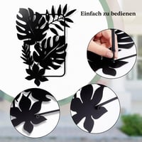 NBEADS pálmalevél fém faldekoráció - fekete - 30×21,9 cm 5