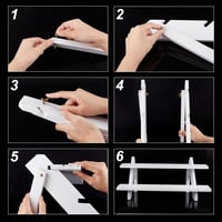nbeads Suport de prezentare pentru cercei cu două niveluri, din lemn alb netratat, cu slot detașabil pentru carduri de bijuterii, ideal pentru bijuterii handmade 6
