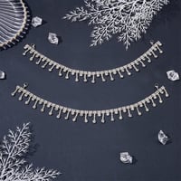nbeads Kristály Strasszos Cipőlánc Szett 2 db, Cipő Díszítő Lánc Fűzőzáráshoz, Táska Medál Ékszer Kiegészítő Tornacipő Csizma Parti Cipő Dek 2