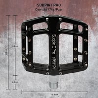 NC-17 Sudpin I Pro hliníkové platformové pedále pre MTB / horský bicykel / BMX, guličkové ložiská + Cr-Mo os, s vymeniteľnými pinmi, biele 3