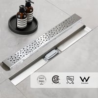 NC Zuhanylefolyó 80cm Rozsdamentes Acél Siphonnal Szőrszűrővel Teljes Szett 4