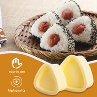 Súprava NCOALE na výrobu onigiri, 3 ks trojuholníková forma na sushi s nepriľnavým povrchom, vrátane formovacej nádoby na ryžu a ryžovej lyžice, bento lis do kuchyne 4