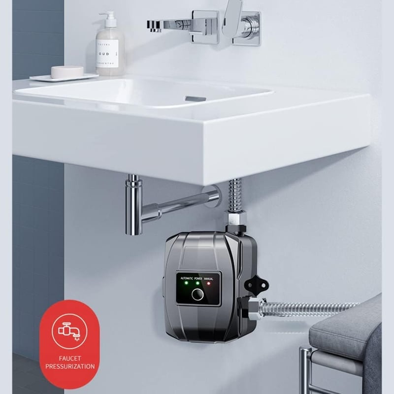 NCONCO 24V Automata Nyomásfokozó Szivattyú 150W - Hideg-Meleg Víz Keringető Pumpa 32L/perc Fürdőszobához, Zuhanyzóhoz, WC-hez Szerelési Tart