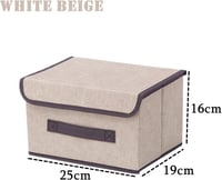 NCRGB 6 darabos szövet tároló doboz fedéllel, 26x19x16 cm, ruhatartó szerveződoboz 2