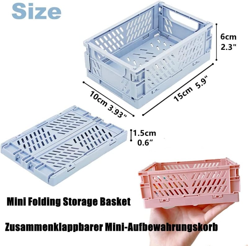 NCRGB Összecsukható Tárolódoboz Szett 4 db, Konyhai és Hálószobai Rendszerezéshez
