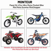 NCTNCX potezni starter za pocket bike 47cc 49cc mini ATV dirt bike, zamjenski potezni pokretač s oprugom za motocikle 6