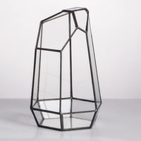 NCYP 19cm Kézműves Üveg Terrarium Prizmás Növénytartó Szukkulens Páfrány Moha Virág Dekoráció 5
