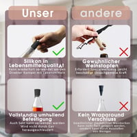 Nearockle Szilikon Boros Palack Dugó Szett - 6 db Fekete Újrahasználható Borosüveg Zárókupak Borhoz, Pezsgőhöz, Sörhöz - Ajándék Bárba, Part 3