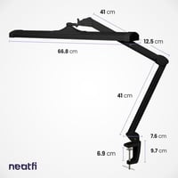 Neatfi LED Asztali Lámpa 3500 Lumen Dimmer Fekete Munkához Olvasáshoz 7
