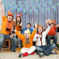 NEBURORA 10m Oktoberfest Dekoratív Zászlófüzér Bajor Díszítés Sárga Oroszlán 7