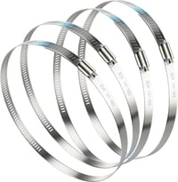 NEBURORA Tömlőbilincs Szett 141-165 mm, 4 db Állítható Rozsdamentes Acél Csőbilincs Szárítóhoz Szellőzőhöz Autóipari Csövekhez 1