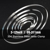 NEBURORA Tömlőbilincs Szett 141-165 mm, 4 db Állítható Rozsdamentes Acél Csőbilincs Szárítóhoz Szellőzőhöz Autóipari Csövekhez 2