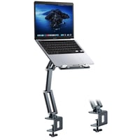 nediea Alumínium Laptop Tartó Asztalra - 360° Forgatható, Állítható, Összecsukható Állvány 10-16 Colos Laptopokhoz és Tabletekhez 1
