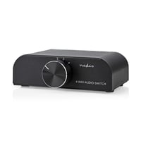 Nedis ASWI2424AT analogni audio preklopnik za 4 izvora, 3x RCA + 3,5 mm jack - antracit 1