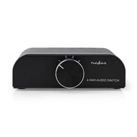 Nedis ASWI2424AT analogni audio preklopnik za 4 izvora, 3x RCA + 3,5 mm jack - antracit 2