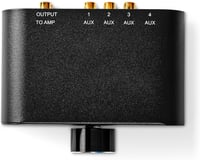 NEDIS Audio Switch 4 forráshoz RCA és Jack bemenettel, alumínium 4