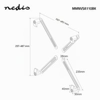 Kit de Adaptor Suport Monitor NEDIS pentru Ecrane de 13-27 inch, Capacitate de Încărcare Max. 8 kg, Set de Montare pe Perete pentru TV 4