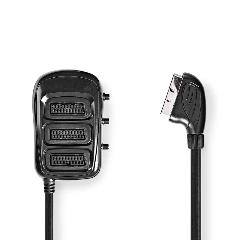 Prepínač Nedis SCART, 3 vstupy / 1 výstup, s 0,5 m káblom