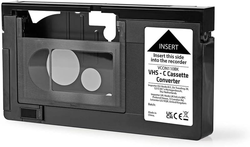 Nedis VHS-C–VHS kazettakonverter Plug & Play - fekete