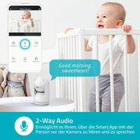 Cameră de interior WiFi Nedis WIFICI23CWT, Pan/Tilt, 3MP HD, vedere nocturnă, senzor de mișcare, audio bidirecțional, alb 7