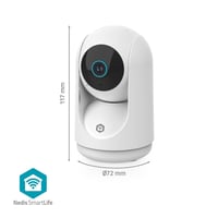 Cameră de interior WiFi Nedis WIFICI23CWT, Pan/Tilt, 3MP HD, vedere nocturnă, senzor de mișcare, audio bidirecțional, alb 3
