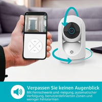 Cameră de interior WiFi Nedis WIFICI23CWT, Pan/Tilt, 3MP HD, vedere nocturnă, senzor de mișcare, audio bidirecțional, alb 4