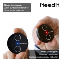 Needit Drive One 2 Zariadenie na varovanie v cestnej premávke 2026 – Detektor rýchlostných radarov a varovanie pred nebezpečenstvom, LED displej, dáta Blitzer.de 6