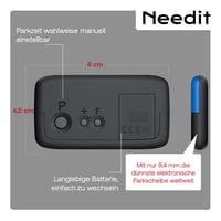 Elektronické parkovacie hodiny Needit Park Micro – modré 5
