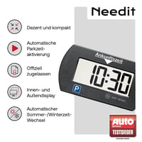 Elektronické parkovacie hodiny Needit Park Mini – 2 displeje, schválené KBA 2