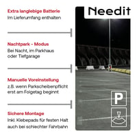 Elektronické parkovacie hodiny Needit Park Mini – 2 displeje, schválené KBA 6