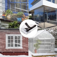 Neegaurd Prozirna cerada s otvorima 2x2,5 m, vodootporna PE cerada otporna na vremenske uvjete, pokrov za biljke za terasu, balkon, sjenicu i vrtni namještaj, s užetom 4