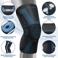 NEENCA Térdrögzítő Patella Gél Párnákkal és Oldalsó Stabilizátorokkal 3XL 2