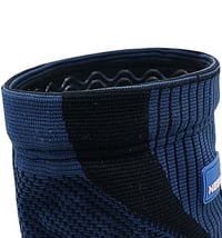 Ortéza na koleno NEENCA, veľkosť M, tmavomodrá – Kompresná kolenná bandáž s gélovou výstužou jabĺčka a pružinovými bočnými stabilizátormi, na beh, meniskus 7
