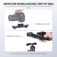 NEEWER 140mm Makró Fókusz Sín 360° Forgatható 4-Irányú Zárással QR Lemezzel Közeli Makró Fotózáshoz GM-MP2 4