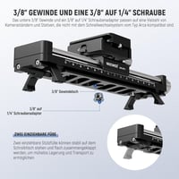 NEEWER 140mm Makró Fókusz Sín 360° Forgatható 4-Irányú Zárással QR Lemezzel Közeli Makró Fotózáshoz GM-MP2 5