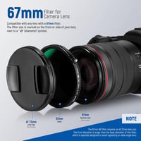 NEEWER 2 az 1-ben 67mm Változtatható ND Szűrő ND2-ND32 és CPL Polarizáló Szűrő HD Optikai Üveg Nano Bevonattal 9