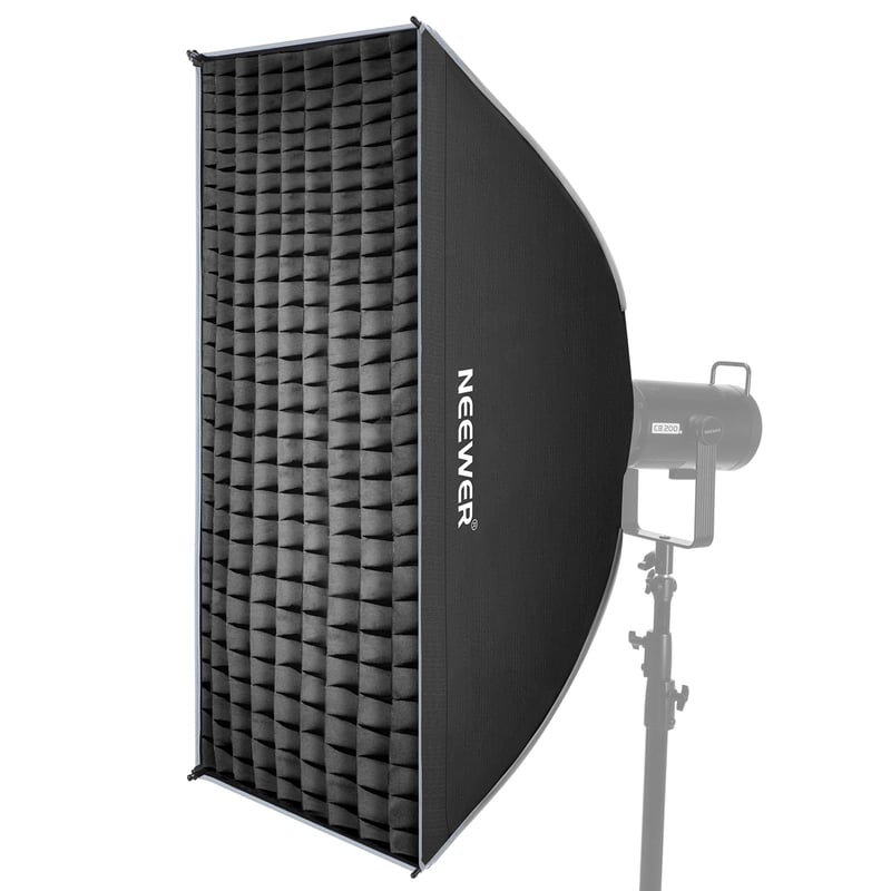 NEEWER 60x90cm Obdĺžnikový Softbox s Bowens Montážou - Rýchloupínací Štúdiový Modifikátor Svetla s Difúzorom a Mriežkou, pre Aputure 120d a Godox S