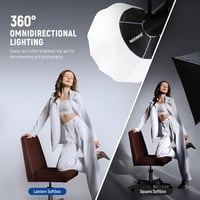 NEEWER 65cm Lantern Softbox Bowens csatlakozás 360° diffúzor LED videólámpa 3