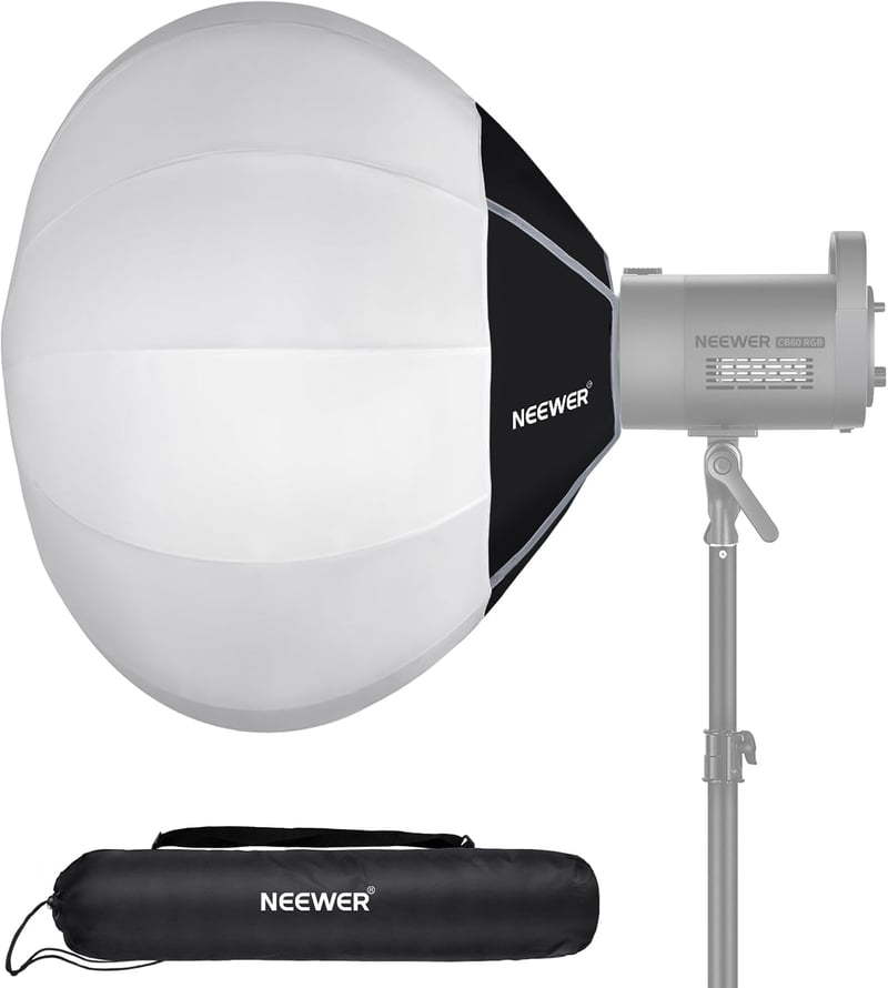 NEEWER 65cm Lantern Softbox Bowens csatlakozás 360° diffúzor LED videólámpa