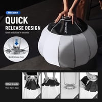 NEEWER 65cm Lantern Softbox Bowens csatlakozás 360° diffúzor LED videólámpa 2