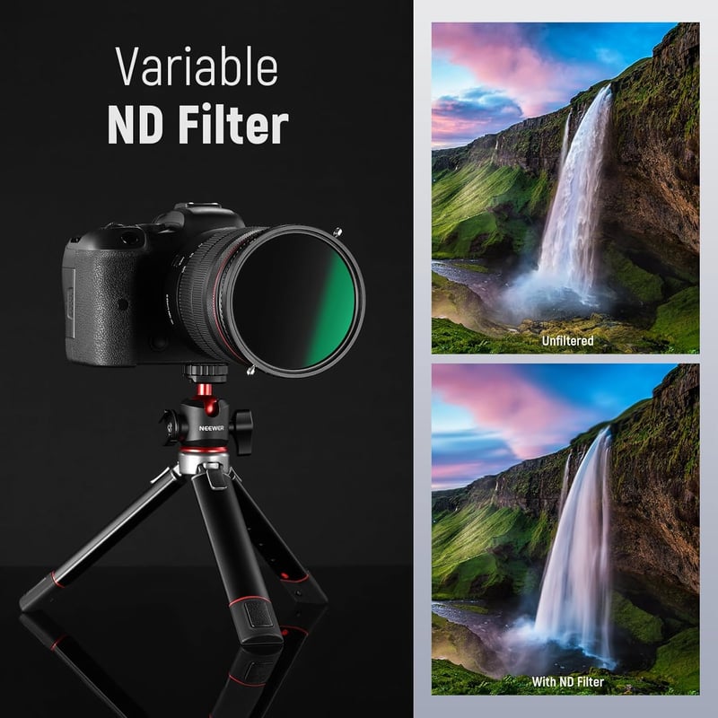 Neewer 82mm 2-in-1 Variábilis ND2-ND32 és CPL Polarizáló Szűrő Fényképezéshez Vízálló Nano Bevonattal