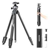 NEEWER LiteTrip LT07 hliníkový cestovný videostatív 61" | Panoramatická a guľová hlava | Arca QR doštička | Kompatibilný s Peak Design | Dve osi | Držiak na telefón | Max. 22 lb 1