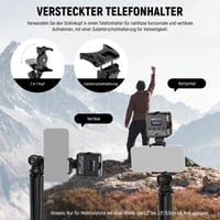Mini trepied flexibil pentru telefon NEEWER cu telecomandă, trepied pentru telefon mobil 6