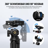 Mini trepied flexibil pentru telefon NEEWER cu telecomandă, trepied pentru telefon mobil 5