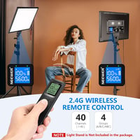NEEWER NL288 LED videólámpa 45W, 2.4G távirányítóval, 3200K-5600K, CRI97+, dimmer 4