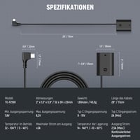 NEEWER NP-FZ100 baterie falsă USB-C cu ieșire de 8,2 V, compatibilă cu camerele foto Sony 9