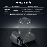 NEEWER NP-FZ100 baterie falsă USB-C cu ieșire de 8,2 V, compatibilă cu camerele foto Sony 3